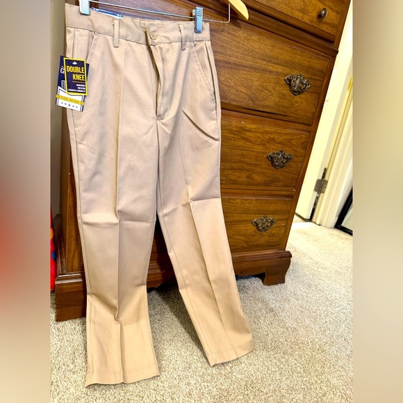Authentic Galaxy School Uniform Khaki Adjustable Boys Pants Size 8 - Picture 1 of 3